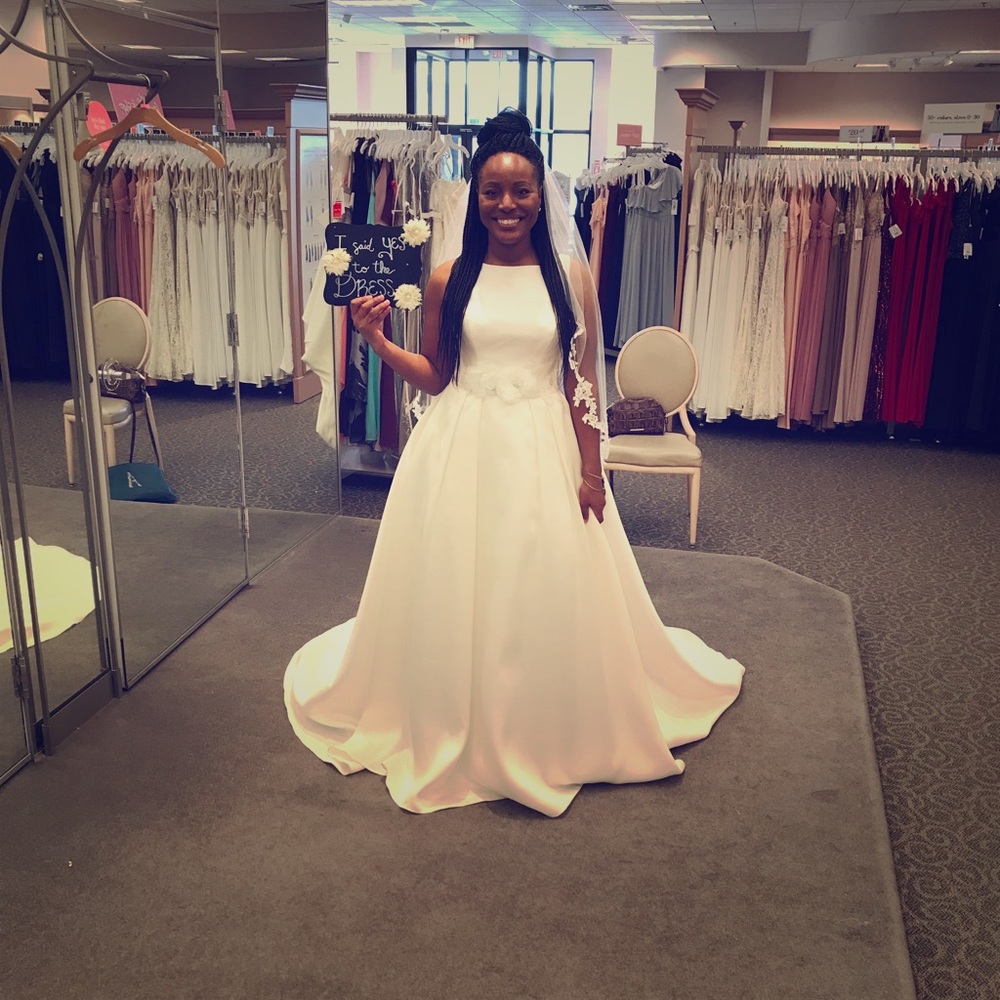 Wedding dress, veil, belt